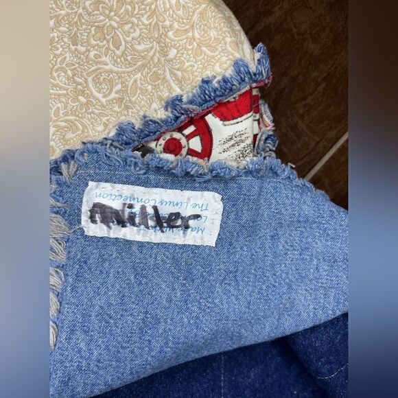 Cowboy western bandanna denim throw blanket - Picture 3 of 8